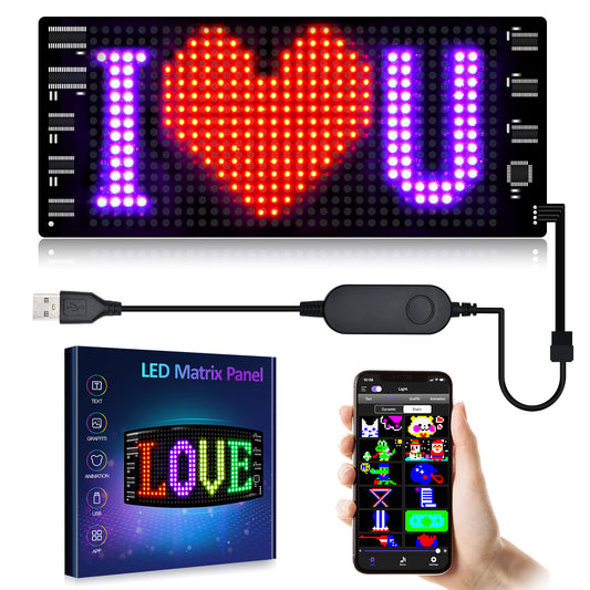 Programmable Car LED Sign Full-color Advertising Screen Ultra-thin Display, Custom Text Pattern and Animation Display